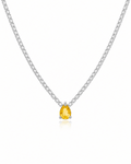 Citrine Drop Tennis Necklace