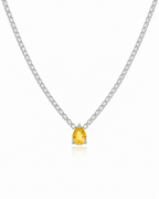 Citrine Drop Tennis Necklace