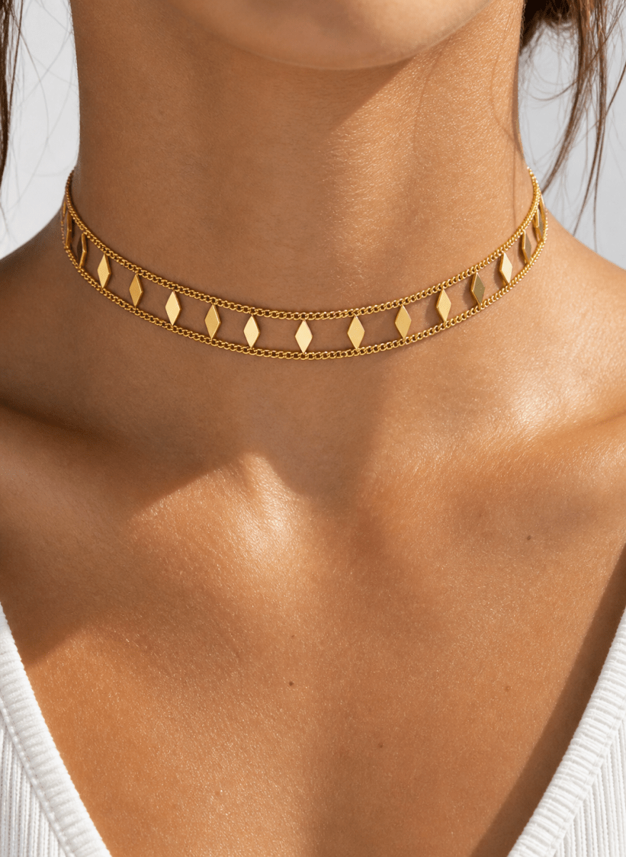 Diamond Charm Choker