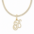 ÉCLAT INITIAL TENNIS NECLACE | GOLD
