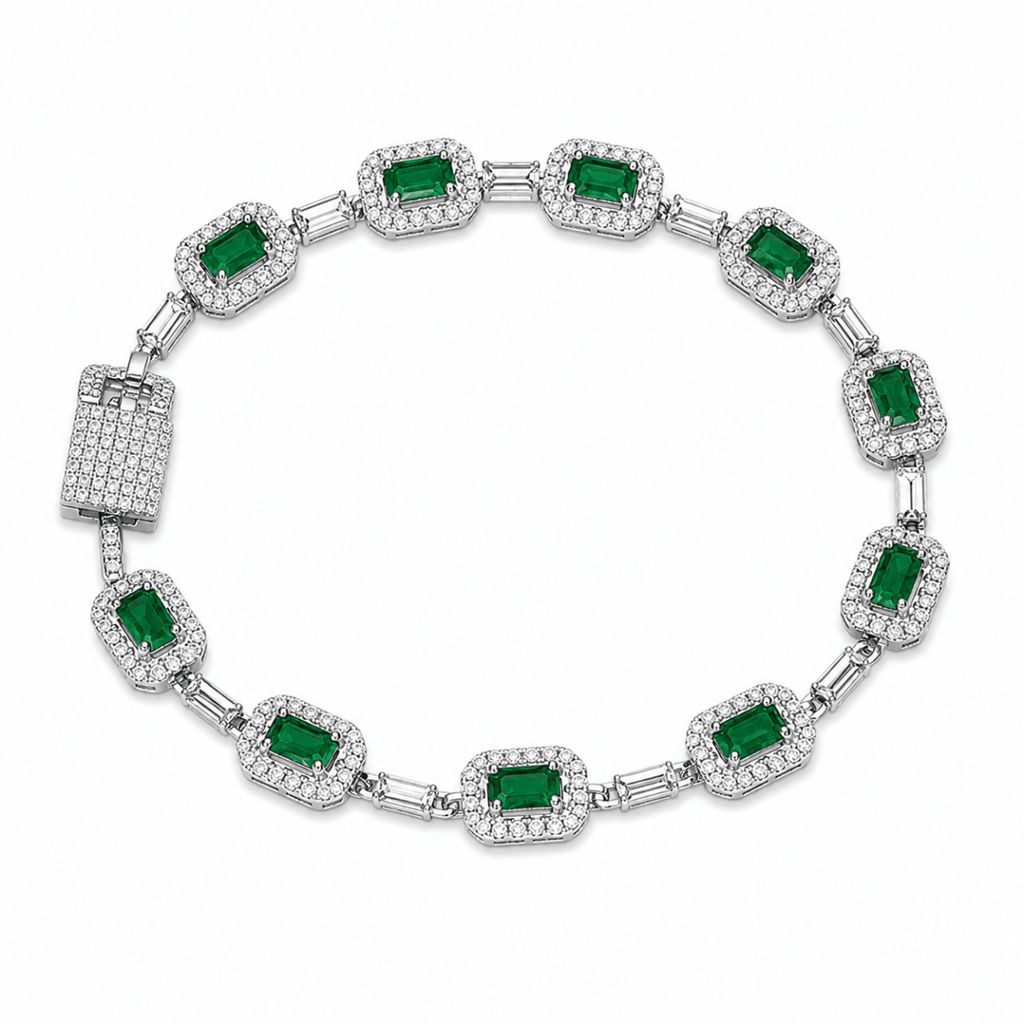 Emerald Royale Bracelet | Silver