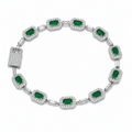 Emerald Royale Bracelet | Silver