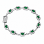Emerald Royale Bracelet | Silver