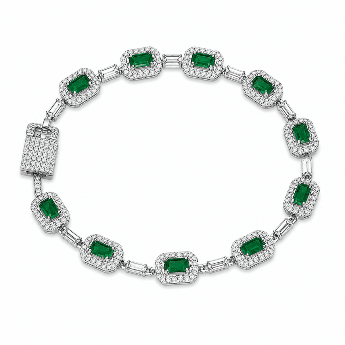 Emerald Royale Bracelet | Silver