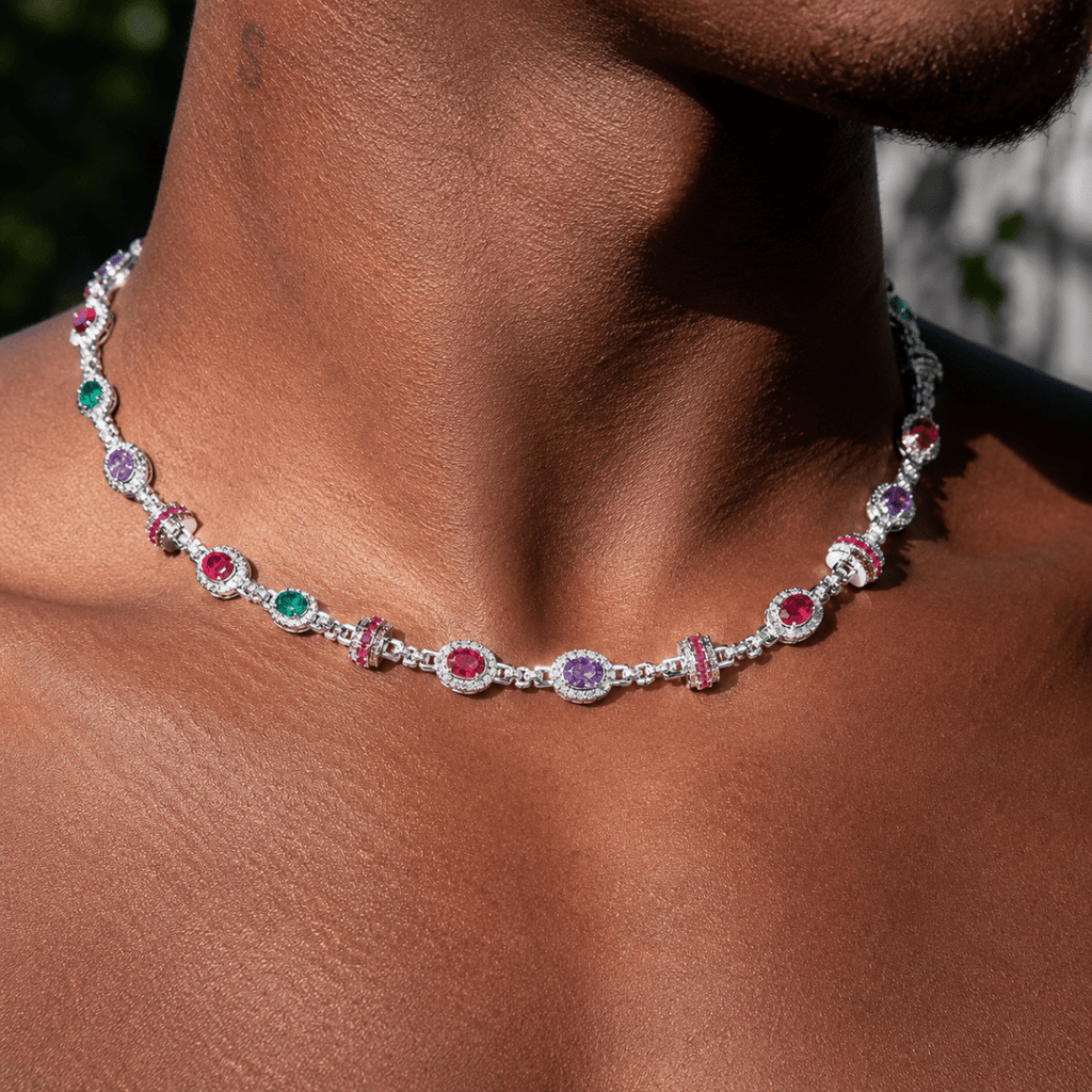 Gemstone Link Necklace - ÉCLAT MARBELLA