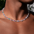 Gemstone Link Necklace - ÉCLAT MARBELLA
