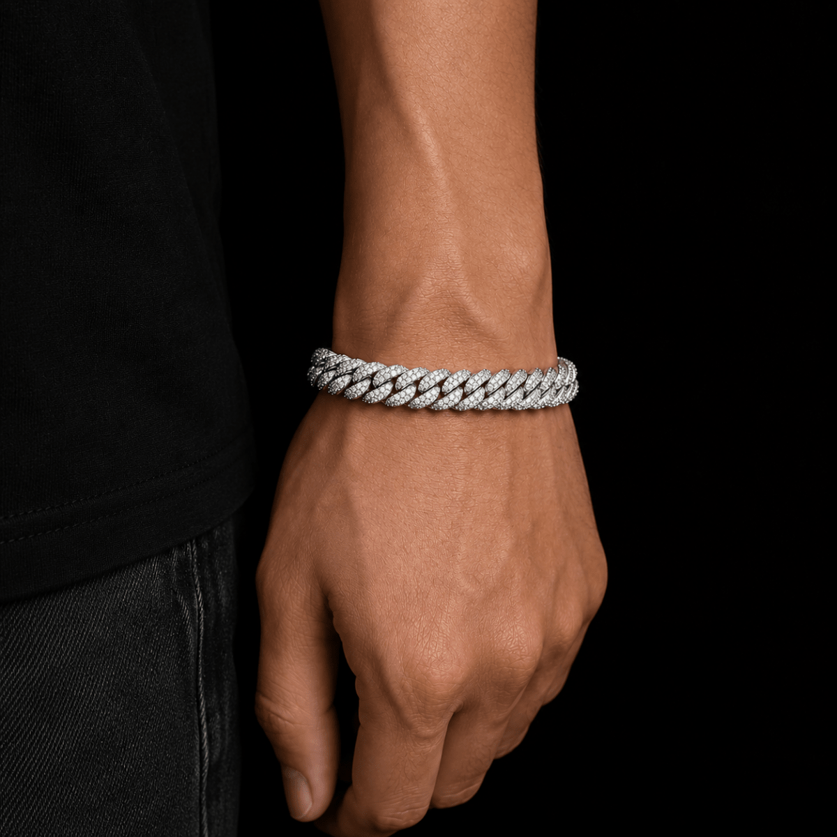 Glacier Cuban Bracelet | Silver - ÉCLAT MARBELLA