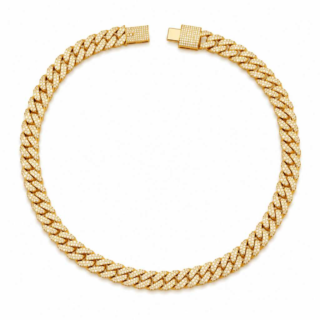 Glacier Cuban Necklace | Gold - ÉCLAT MARBELLA