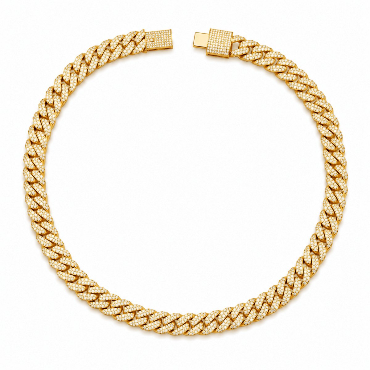 Glacier Cuban Necklace | Gold - ÉCLAT MARBELLA