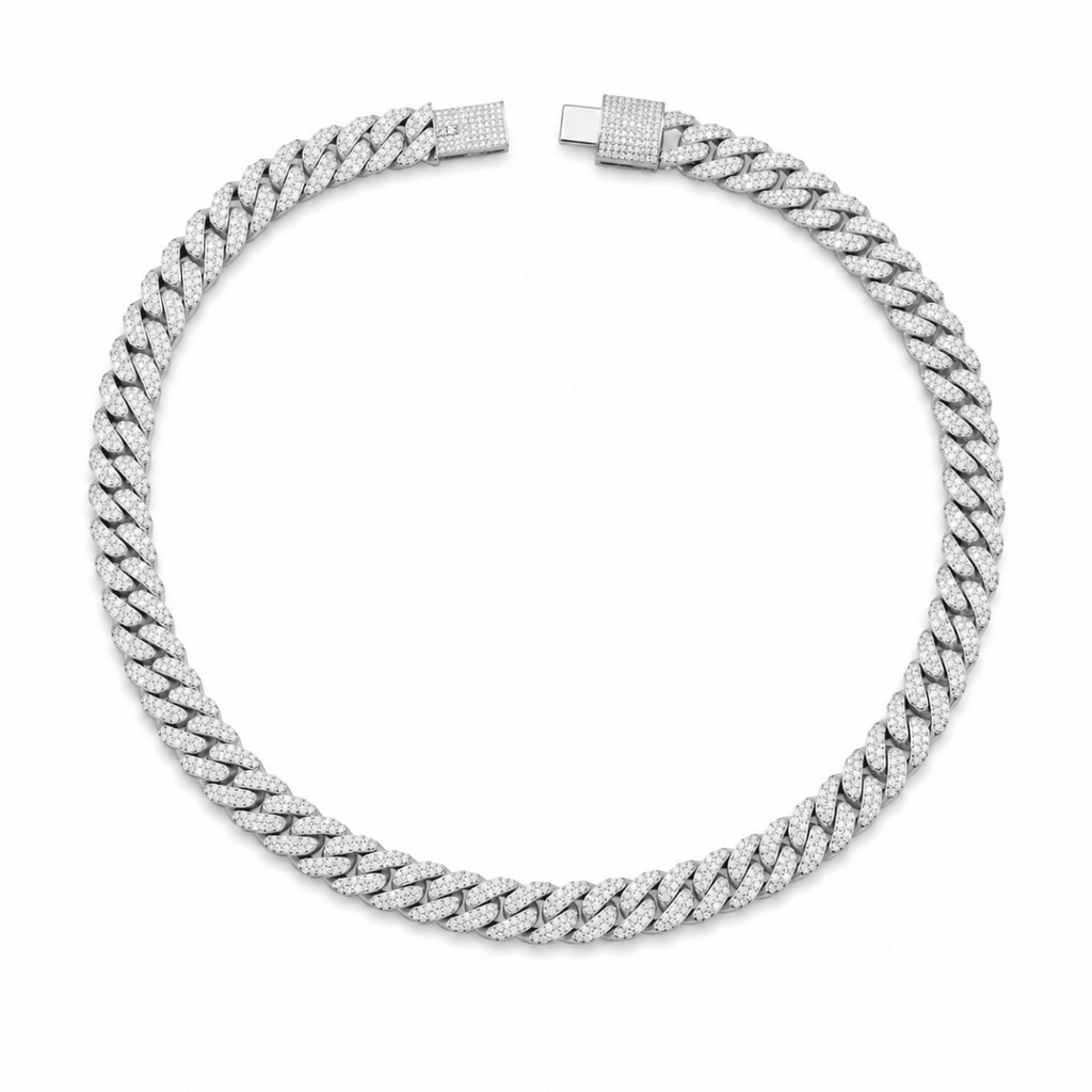 Glacier Cuban Necklace | Silver - ÉCLAT MARBELLA