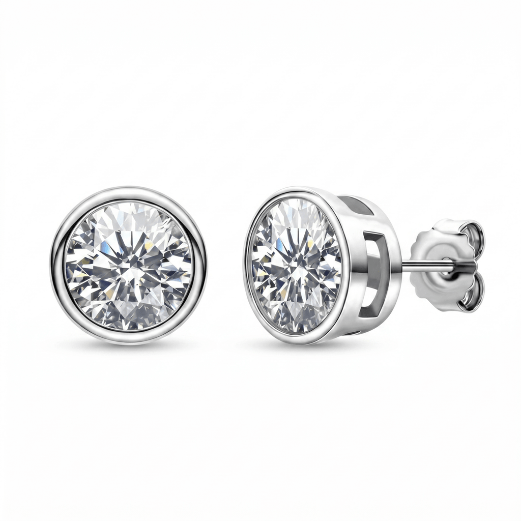 ICE ROUND STUD EARRINGS