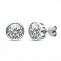 ICE ROUND STUD EARRINGS