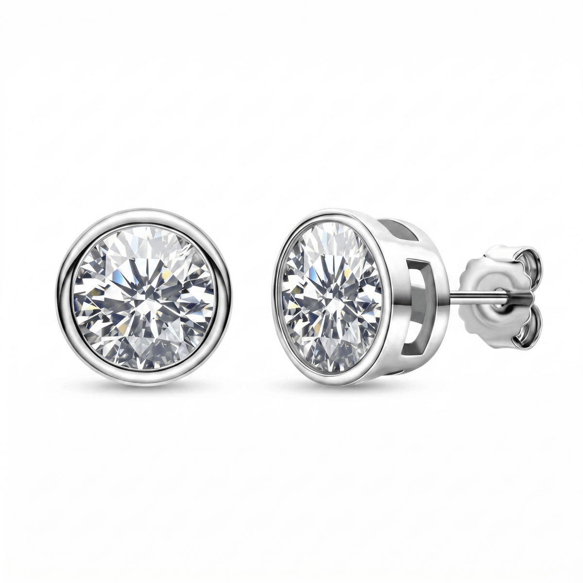 ICE ROUND STUD EARRINGS