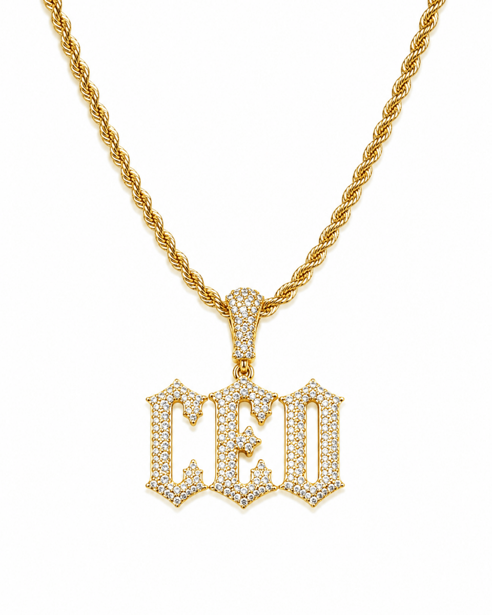 ICED CEO PENDANT | GOLD
