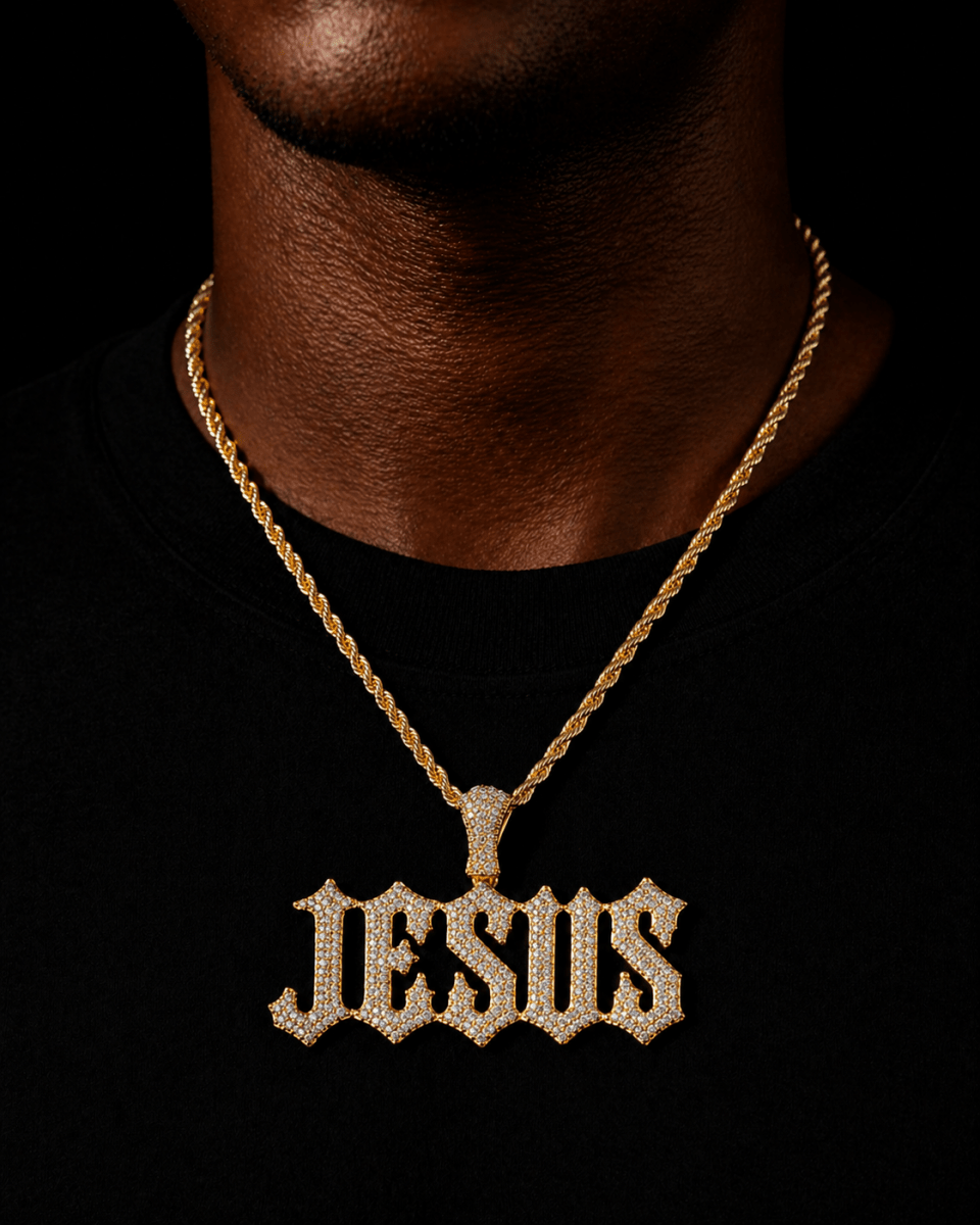 ICED JESUS PENDANT | GOLD