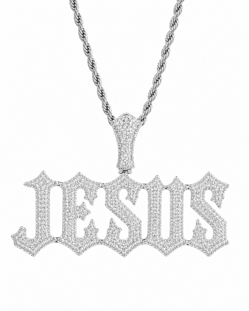 ICED JESUS PENDANT | SILVER