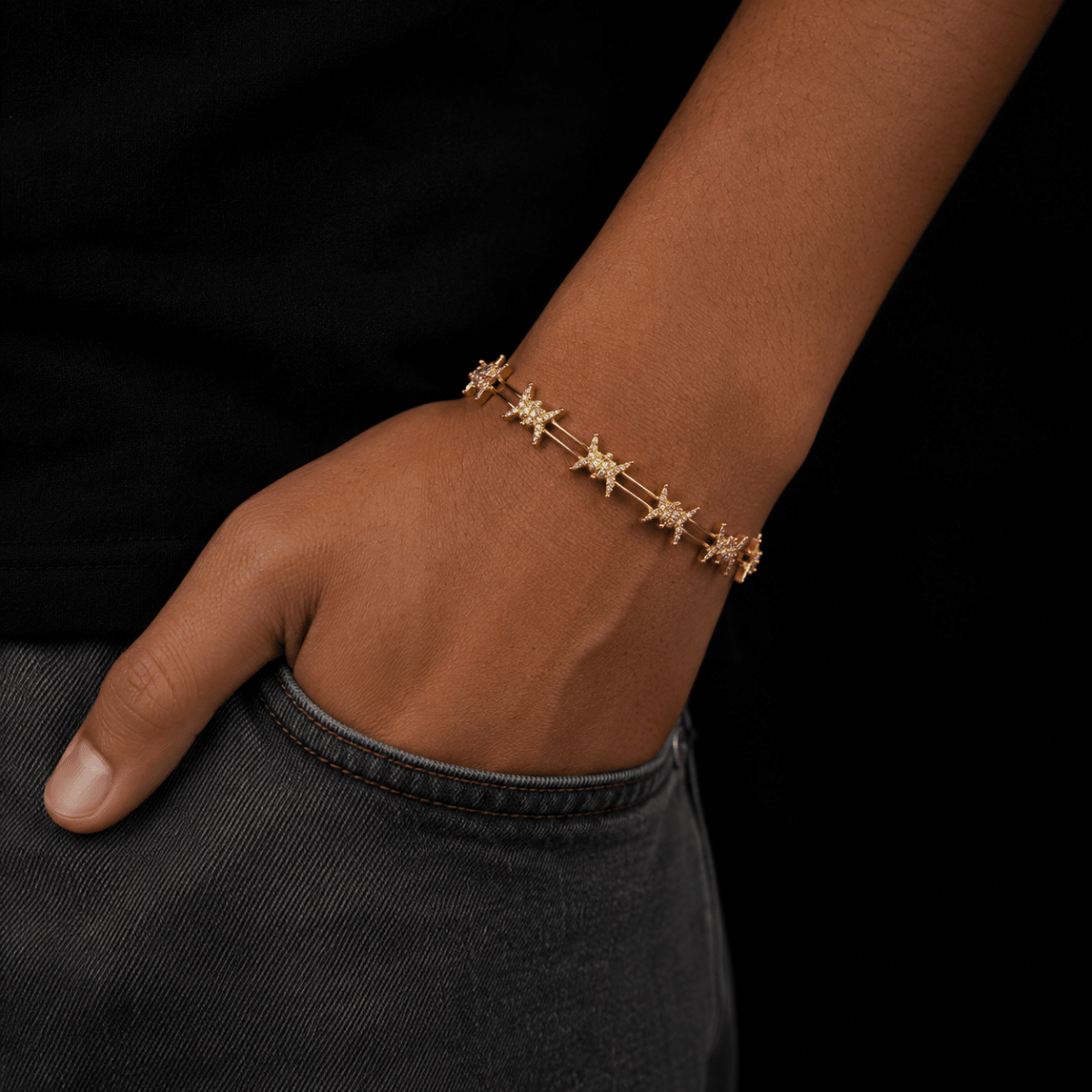 Stacked CZ Bracelet | Gold - ÉCLAT MARBELLA