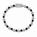 Stardust Tennis Bracelet | Siver·Black
