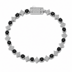 Stardust Tennis Bracelet | Siver·Black